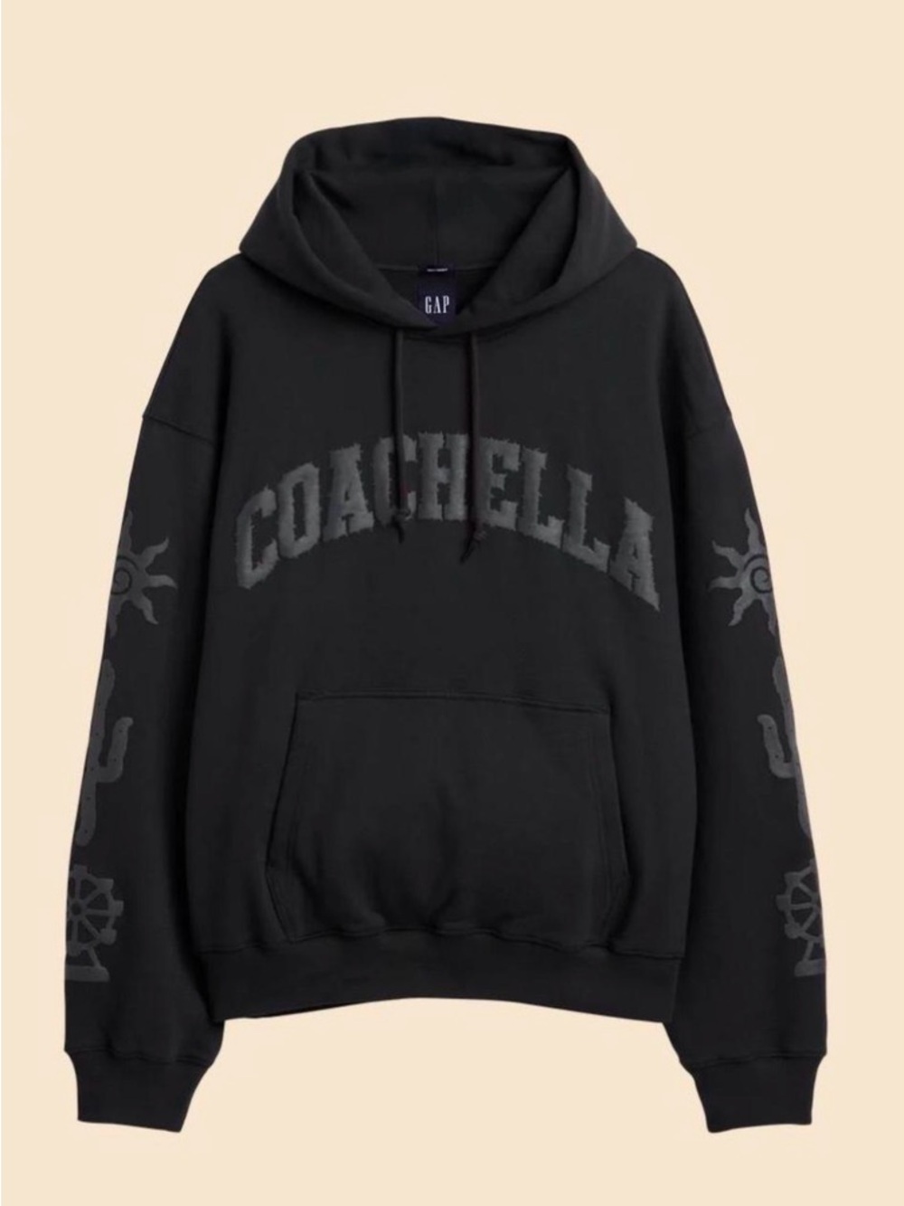 GAP Black Coachella Logo Pullover Hoodie